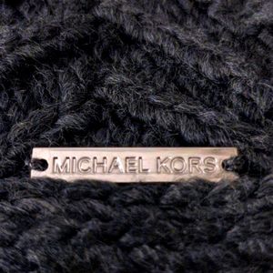 Michael Kors Chunky Knit Infinity Scarf-Dark Gray